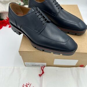 Men’s Christian Louboutin DAVISOL navy Oxford, Derby shoe size 43 made in Italy